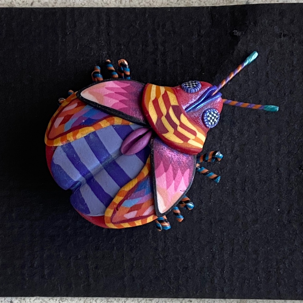 FIMO Polmer Clay Beatle Brooch/Pin NWT